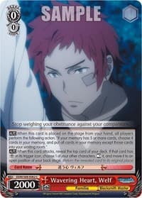 Wavering Heart, Welf - Is it Wrong to Try to Pick Up Girls in a Dungeon? - Weiss Schwarz card