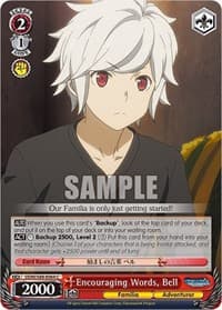 Encouraging Words, Bell - Is it Wrong to Try to Pick Up Girls in a Dungeon? - Weiss Schwarz card