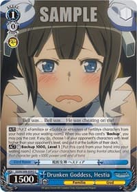 Drunken Goddess, Hestia - Is it Wrong to Try to Pick Up Girls in a Dungeon? - Weiss Schwarz card