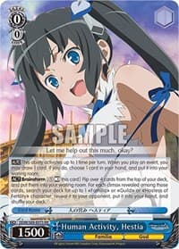 Human Activity, Hestia - Is it Wrong to Try to Pick Up Girls in a Dungeon? - Weiss Schwarz card