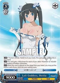 Loli Goddess, Hestia (SR) - Is it Wrong to Try to Pick Up Girls in a Dungeon? - Weiss Schwarz card