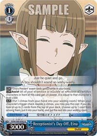 Receptionist's Day Off, Eina - Is it Wrong to Try to Pick Up Girls in a Dungeon? - Weiss Schwarz card