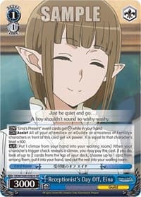 Receptionist's Day Off, Eina (SR) - Is it Wrong to Try to Pick Up Girls in a Dungeon? - Weiss Schwarz card