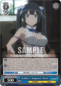 Goddess's Judgment, Hestia (SR) - Is it Wrong to Try to Pick Up Girls in a Dungeon? - Weiss Schwarz card