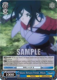 Balance Between Friends, Mikoto (SR) - Is it Wrong to Try to Pick Up Girls in a Dungeon? - Weiss Schwarz card
