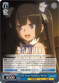Gift From Goddess, Hestia - Is it Wrong to Try to Pick Up Girls in a Dungeon? - Weiss Schwarz card