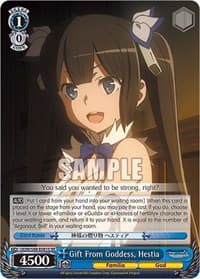 Gift From Goddess, Hestia (SR) - Is it Wrong to Try to Pick Up Girls in a Dungeon? - Weiss Schwarz card