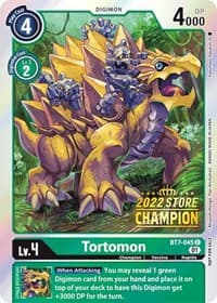 Tortomon (2022 Store Champion) - Next Adventure - Digimon Card Game card