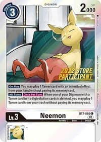 Neemon (2022 Store Participant) - Next Adventure - Digimon Card Game card