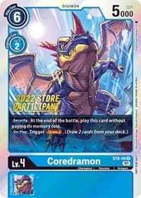 Coredramon (2022 Store Participant) - Starter Deck 08: Ulforce Veedramon - Digimon Card Game card