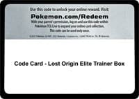 Code Card - Lost Origin Elite Trainer Box - SWSH11: Lost Origin - Pokemon card