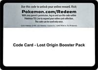 Code Card - Lost Origin Booster Pack - SWSH11: Lost Origin - Pokemon card