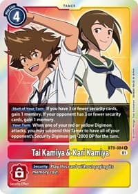 Tai Kamiya & Kari Kamiya - X Record - Digimon Card Game card