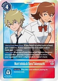 Matt Ishida & Sora Takenouchi - X Record - Digimon Card Game card