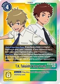 T.K. Takaishi & Izzy Izumi - X Record - Digimon Card Game card