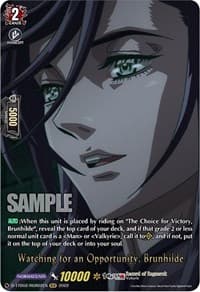 Watching for an Opportunity, Brunhilde (RGR) - D-TTD02: Record of Ragnarok - Cardfight Vanguard card