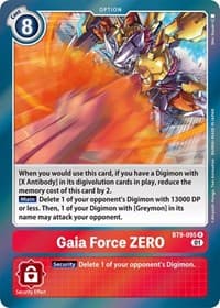 Gaia Force ZERO - X Record - Digimon Card Game card
