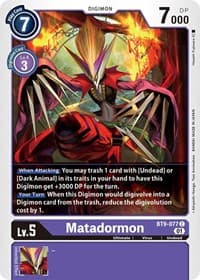 Matadormon - X Record - Digimon Card Game card