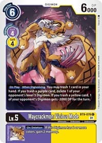 Maycrackmon: Vicious Mode - X Record - Digimon Card Game card