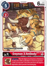 Greymon (X Antibody) - X Record - Digimon Card Game card