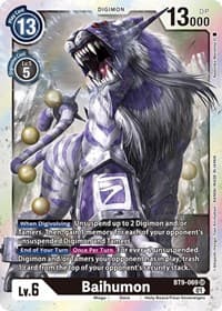 Baihumon - X Record - Digimon Card Game card