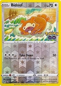 Bidoof (Peelable Ditto) - Pokemon GO - Pokemon card