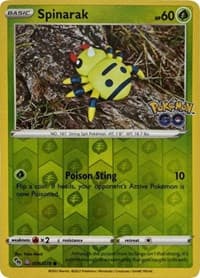 Spinarak (Peelable Ditto) - Pokemon GO - Pokemon card