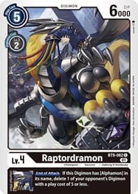 Raptordramon - X Record - Digimon Card Game card
