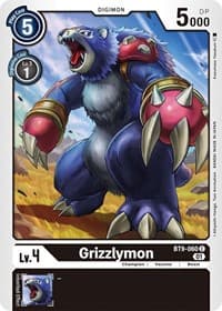 Grizzlymon - X Record - Digimon Card Game card