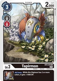 Tapirmon - X Record - Digimon Card Game card