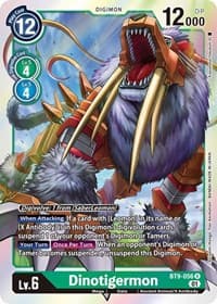 Dinotigermon - X Record - Digimon Card Game card