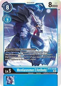 WereGarurumon (X Antibody) - X Record - Digimon Card Game card