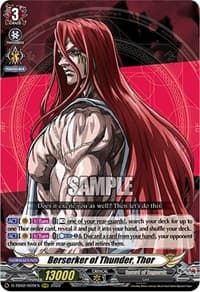 Berserker of Thunder, Thor - D-TB02: Record of Ragnarok - Cardfight Vanguard card
