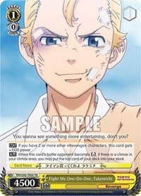 Fight Me One-On-One, Takemichi - Tokyo Revengers - Weiss Schwarz card