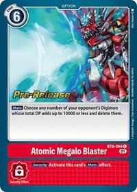Atomic Megalo Blaster - X Record Pre-Release Cards - Digimon Card Game card