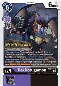 DexDorugamon - X Record Pre-Release Cards - Digimon Card Game card