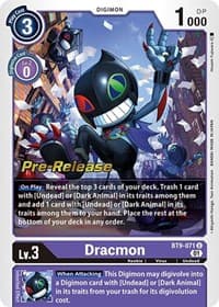 Dracmon - X Record Pre-Release Cards - Digimon Card Game card