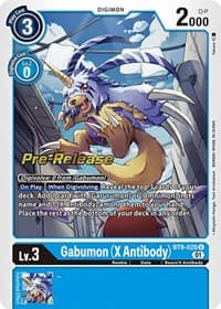 Gabumon (X Antibody) - X Record Pre-Release Cards - Digimon Card Game card