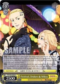Festival, Draken & Mikey - Tokyo Revengers - Weiss Schwarz card