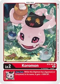 Koromon - X Record Pre-Release Cards - Digimon Card Game card