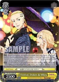 Festival, Draken & Mikey (SR) - Tokyo Revengers - Weiss Schwarz card