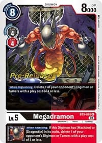 Megadramon - X Record Pre-Release Cards - Digimon Card Game card