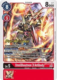 OmniShoutmon (X Antibody) - X Record Pre-Release Cards - Digimon Card Game card