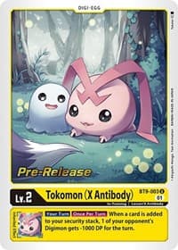 Tokomon (X Antibody) - X Record Pre-Release Cards - Digimon Card Game card
