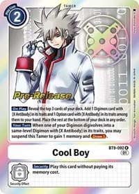 Cool Boy - X Record Pre-Release Cards - Digimon Card Game card