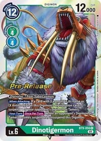 Dinotigermon - X Record Pre-Release Cards - Digimon Card Game card