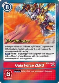 Gaia Force ZERO - X Record Pre-Release Cards - Digimon Card Game card