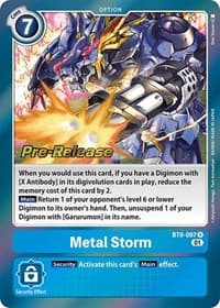 Metal Storm - X Record Pre-Release Cards - Digimon Card Game card
