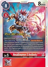 MetalGreymon (X Antibody) - X Record Pre-Release Cards - Digimon Card Game card