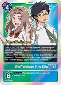 Mimi Tachikawa & Joe Kido - X Record Pre-Release Cards - Digimon Card Game card